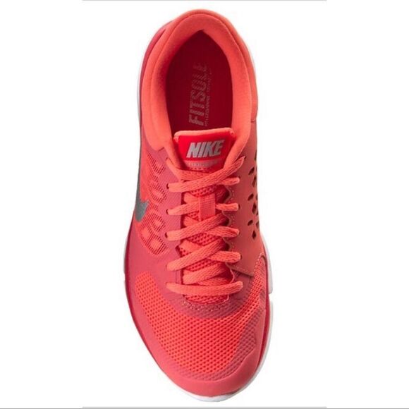 Nike Flex Y2K Running Shoes - Coral Lava Glow/Metallic Silver/Bright Crimson 7 - Picture 3 of 13